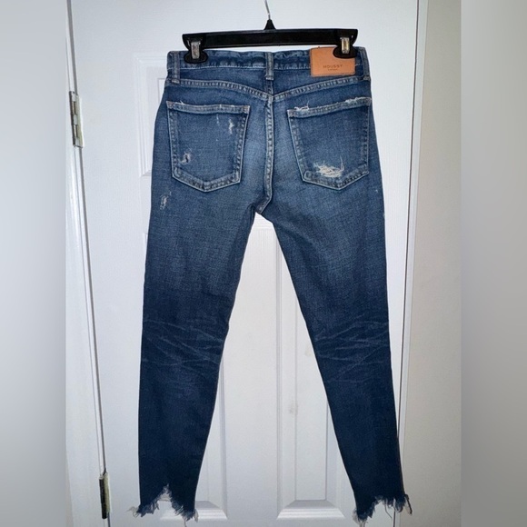 Moussy Vintage Distressed Slim Fit Blue Denim Jeans Size 25 - Picture 5 of 8